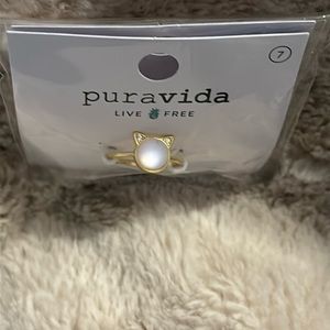 Puravida Jewelry of Month Club Moonstone Meow earring & ring